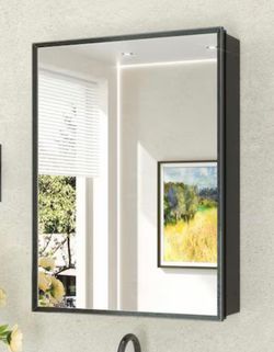 24x32 medicine cabinet in black
