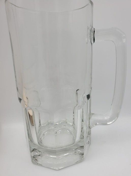 Heavy Paneled Clear Vintage Stein