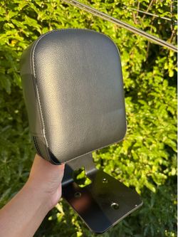black motorcycle rider backrest