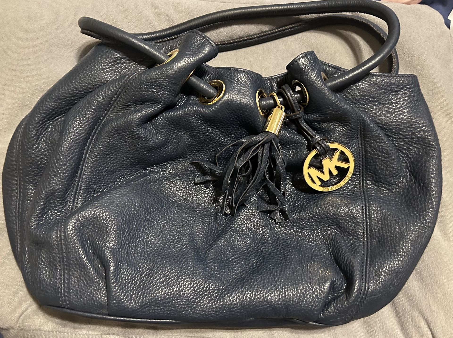 Michael Kors Leather Purse Navy