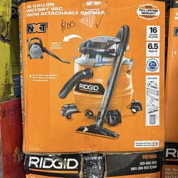 Ridgid 16 Gallon Wet And Dry Vacuum With Detachable Blower 6.5 Hp