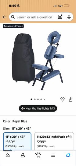 Master Massage Professional Lightweight Portable Massage Chair-Folding