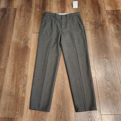 NWT RUIKOSTA Men's Gray Regular Fit Summer Suit Pants, size 36, waist to bottom 44"