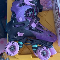 2in1 Quad + Inline Interchangeable Youth Skate For Girls Age 3-6