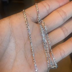18” 2.5mm 925 Silver Figaro Chain 