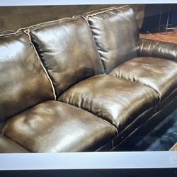 Leather Couch and 2 Love Seats