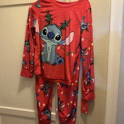 Christmas Stitch Pajamas Kids Size 10