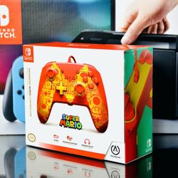 PowerA Wired Gaming Controller for Nintendo Switch Mario M - Red