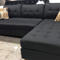 New Black Sectional Couch Only $50 down payment