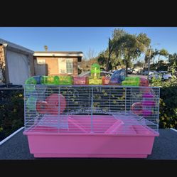 Pink Hamster Cage