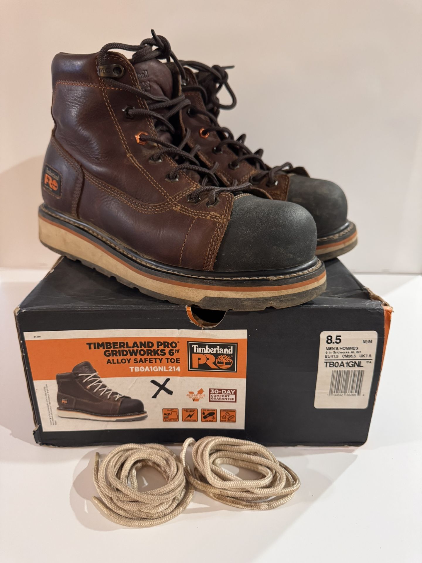 Like New Timberland PRO Gridworks 6" Alloy Safety Toe boots steel toe boots
