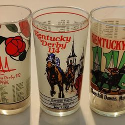 Vintage Kentucky Derby Glasses 