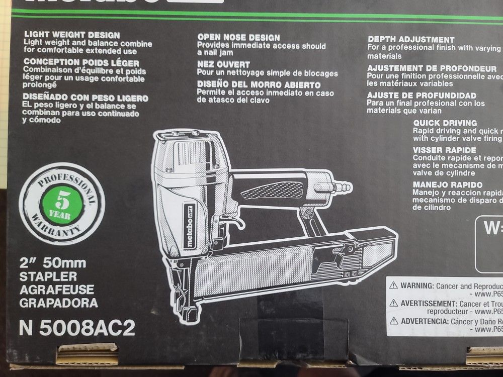 N5008AC2 metabo / Hitachi 2" Stapler