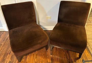 Set of 2 Brown Accent Chairs