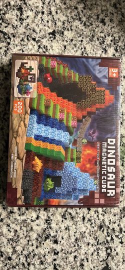 Dinosaur Magnetic Cube Building Set 200 Pcs