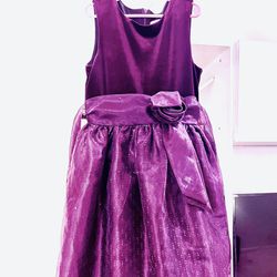 Sz 12 Maroon/ Purple Velvet Tulle Dress 12