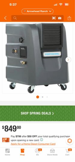 PORTACOOL Cyclone 1709 CFM 2-Speed Portable Evaporative Cooler for 500 sq.ft.