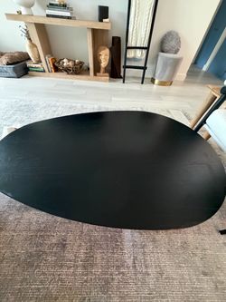 Black tear drop coffee table