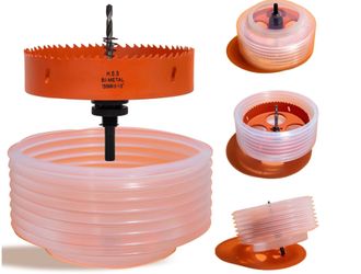 VIKITON 6-1/8" Hole Saw For Recessed Lights, With Dust Bowl Catcher