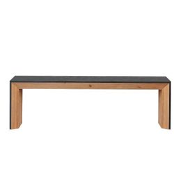 59" Modern Wood Console Table,Rustic & Contemporary Entryway Sofa Table for Living Room, Hallway, or Foyer, Black & Natural
