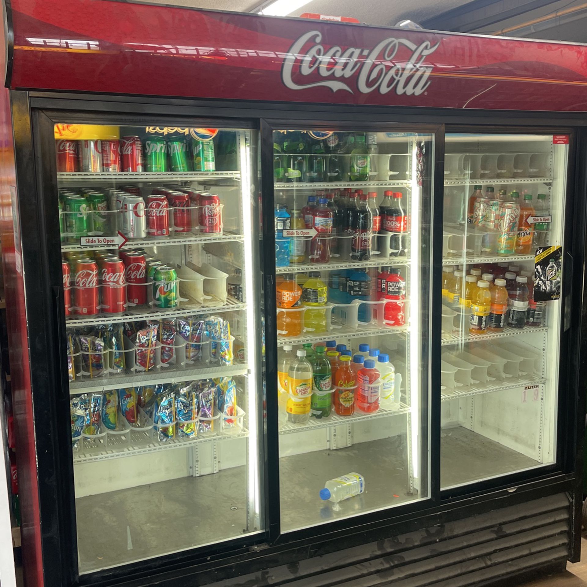 Coke Three Door Fridge