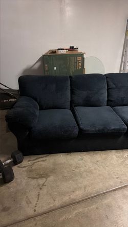 Dark blue couches