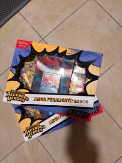 Pokemon Ascended Heroes Mega Feraligatr Ex boxes