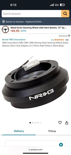 NRG Short Hub For Quick Release 