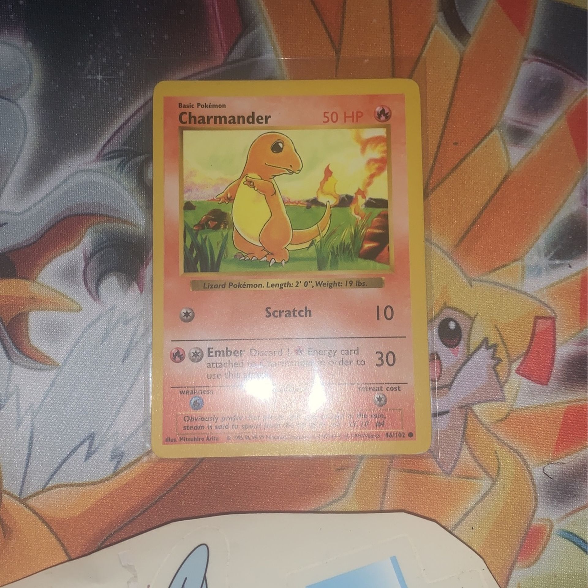 Shadowless Charmander Pokémon Card