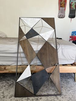 Wood And Metal Wall Ornament Art