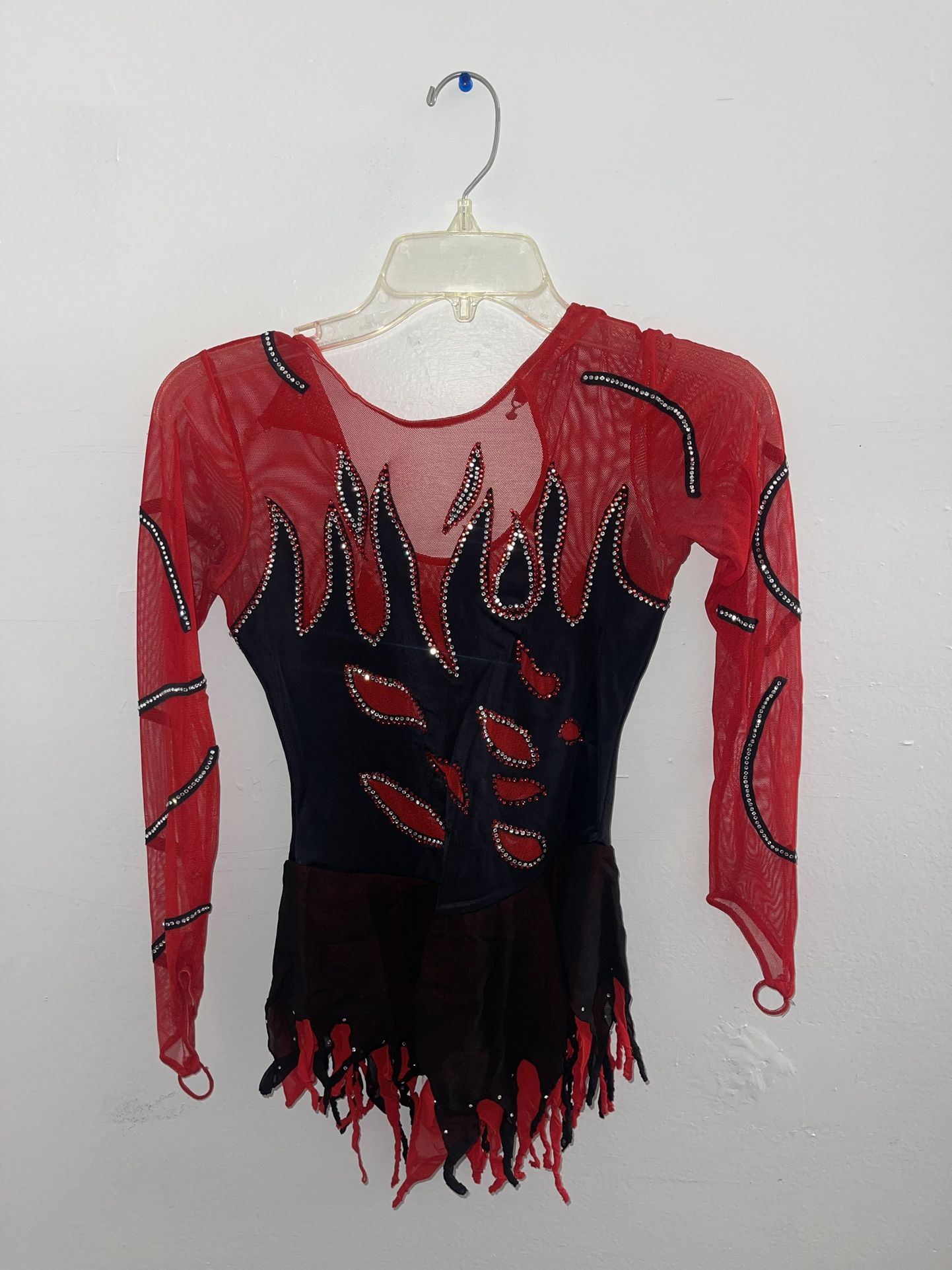 Black And Red Figure Skating Dress