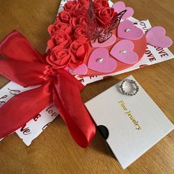 ❤️ New Set Sterling Silver Ring S925 And  Flowers 