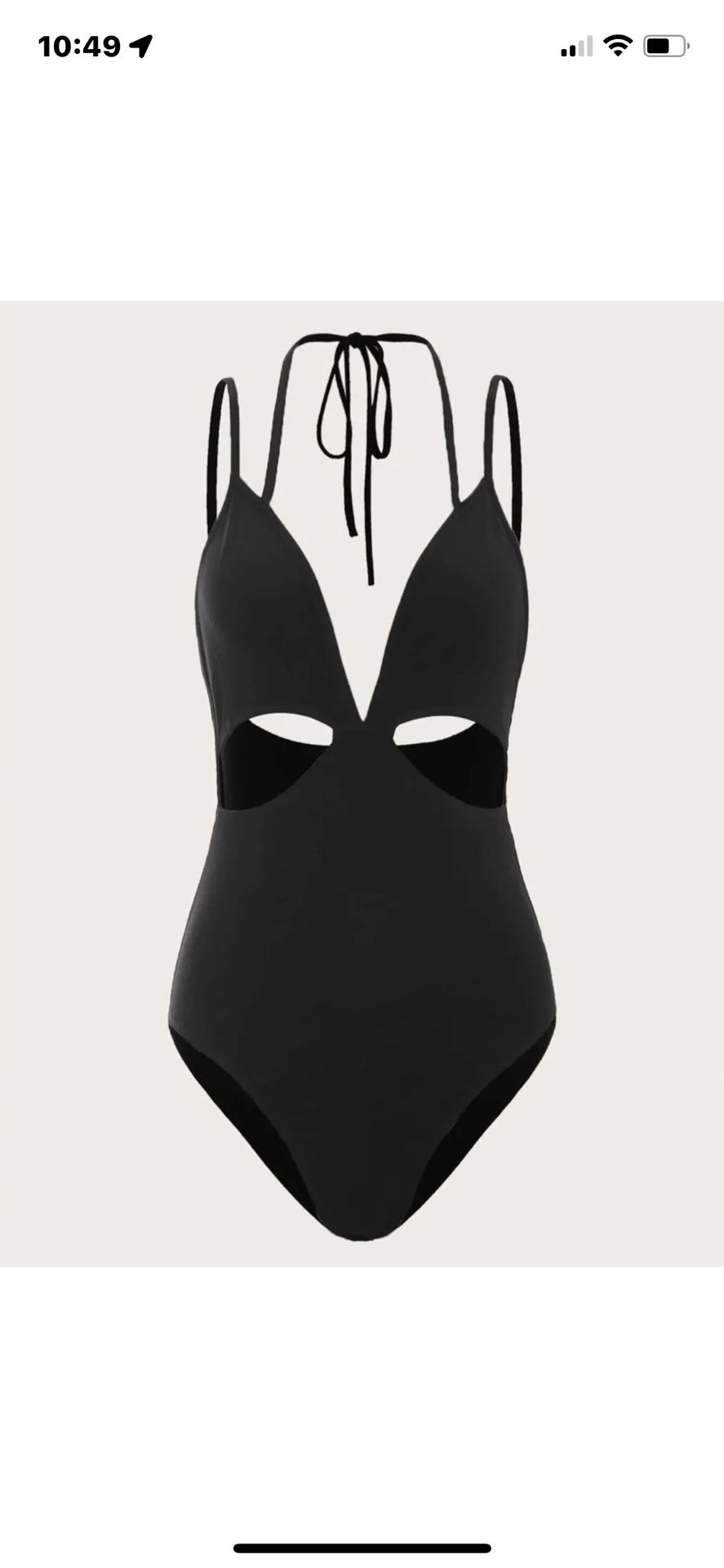 Cutout waist Tied Backless Cami Bodysuit size 8/10 