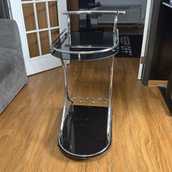 Modern Glass Bar Cart / Side Table