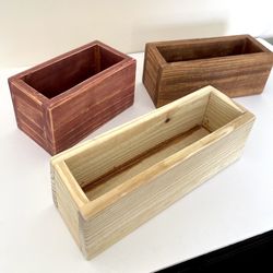 3 Wooden Box Planters Succulent Wood Planters