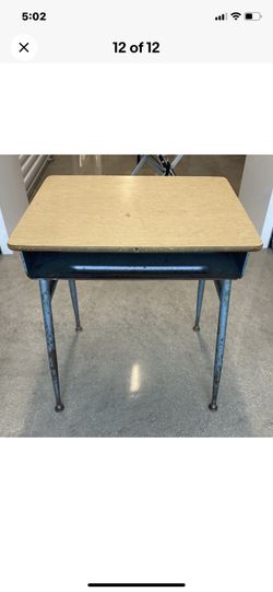 Vintage School Desk Turquoise