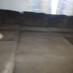 L Shape Brown Couch 