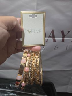 Twelve Gold-Tone Bangle Bracelet Set