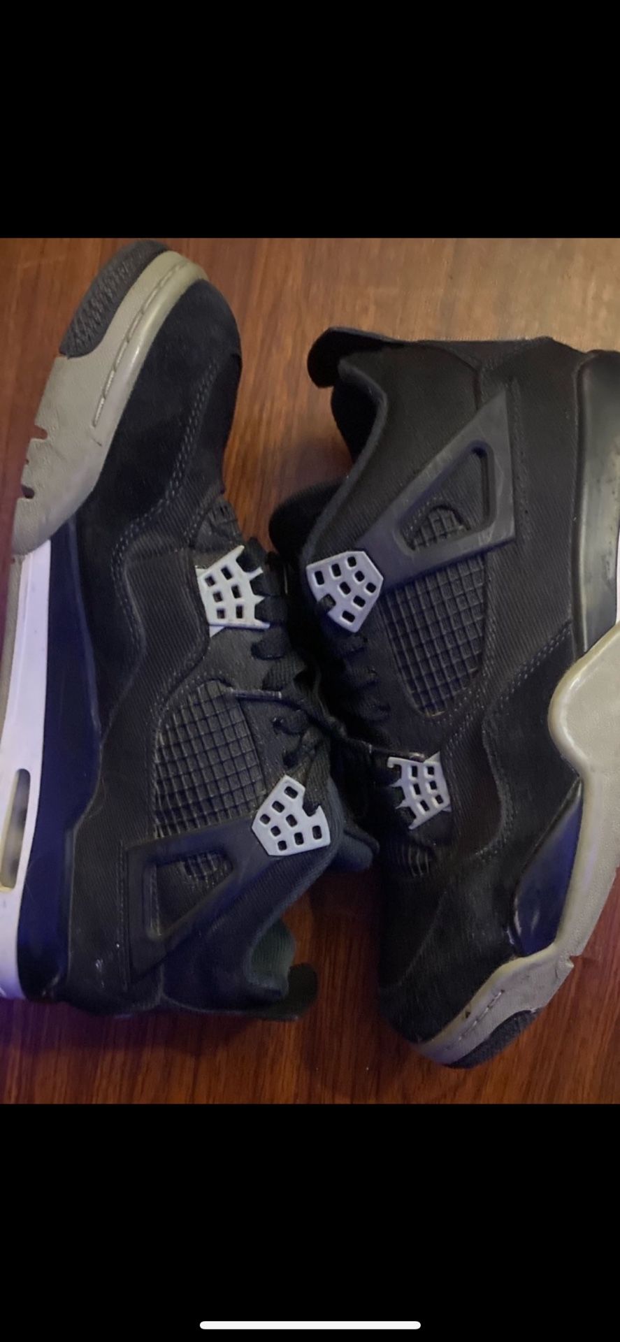 Jordan 4s Black Canvas