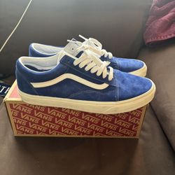 blue pig suede vans old skool size 12 