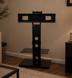 Black Glass TV Stand / TV Mount📺