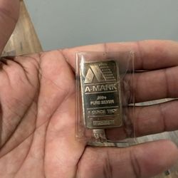 1oz Silver Bar .999 Vintage A Mark 