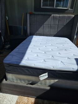 Queen Bed Frame with Mattress and Box Spring FREE DELIVERY TODAY
