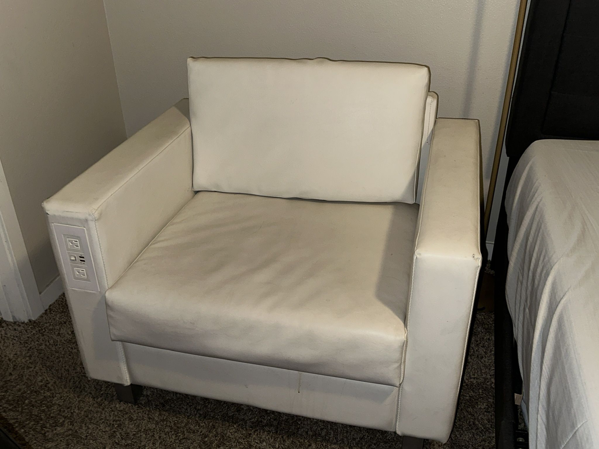 Single Seater Couch W Electrical Extension Outlets