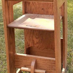 Amish Made Convertible High Chair, Rocking Horse, Desk 