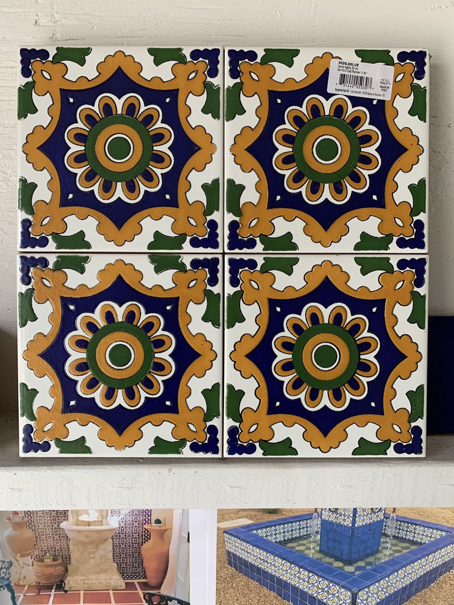 Italian Hand Painted Tiles $4 Each