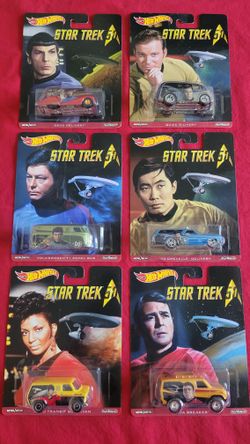 Hot Wheels Premium Real Riders Star Trek 50 Set Of 6