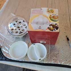 Electric 7 Egg COOKER With Auto Shut Off. White New Open Box