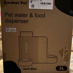 Gardner Pet 2-In-1 Feeder & Water Dispenser, Gravity With Stainless Steel Bowl BPA-Free  
