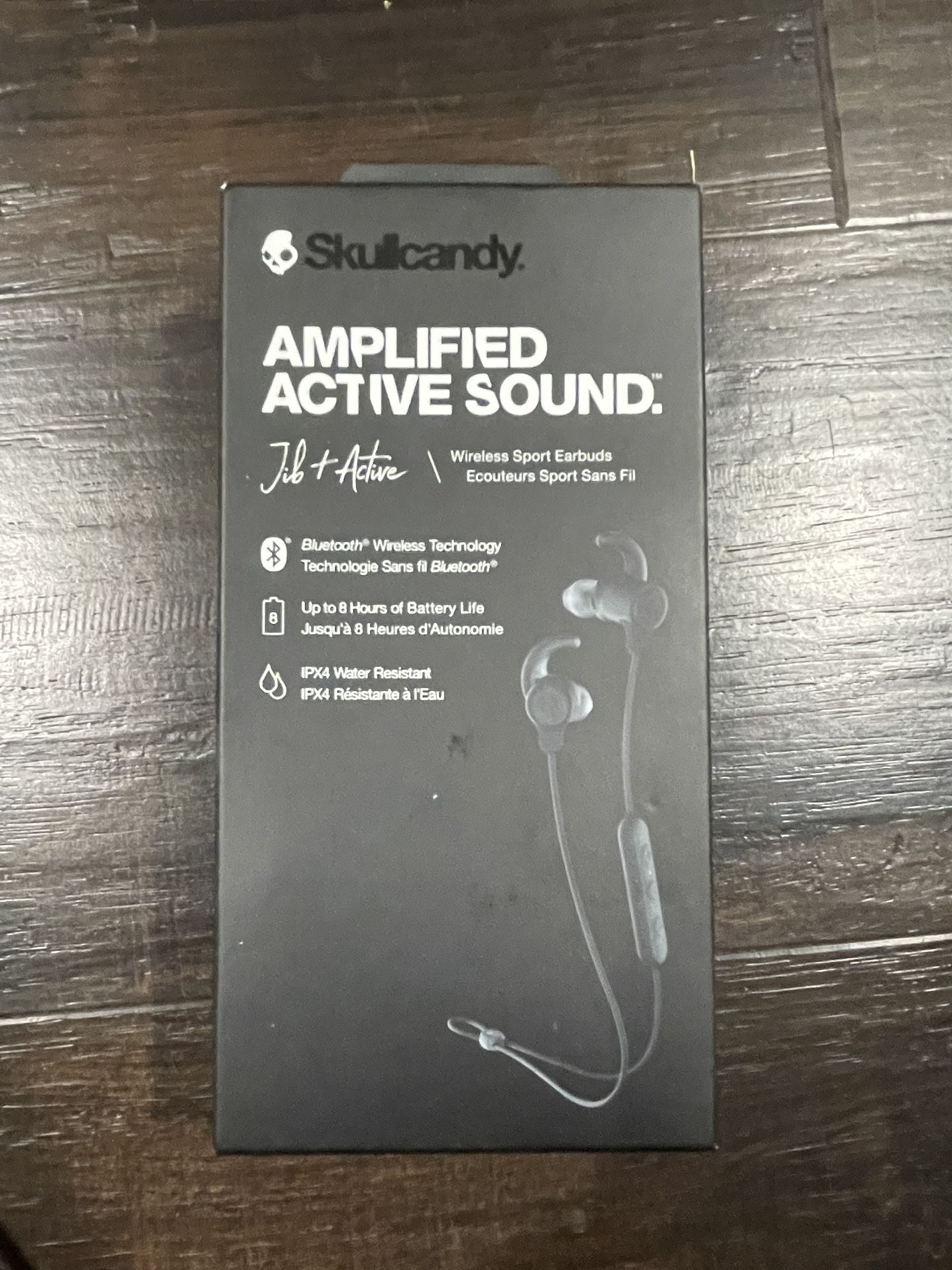 BLUE SKULLCANDY AMPLIFIED ACTIVE SOUND WIRELESS SPORTS EARBUDS - NIB NEW IN BOX